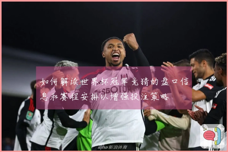 如何解读世界杯冠军竞猜的盘口信息和赛程安排以增强投注策略